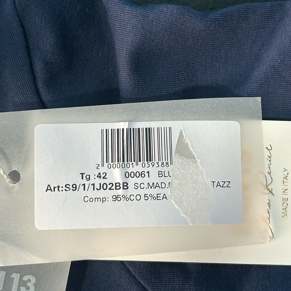EAN 13 Swarovkski Crystal Embellished Shirt Puppy Nautical Navy NWT Size 42/6 - Picture 5 of 12